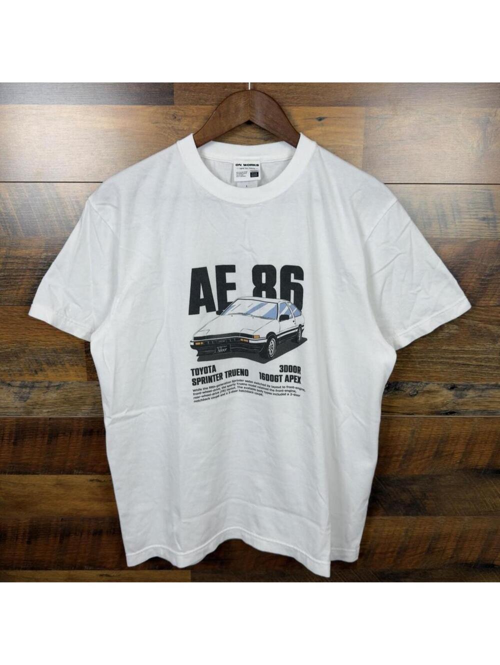New World Toyota AE86 Sprinter Trueno Graphic T-Shirt White Large